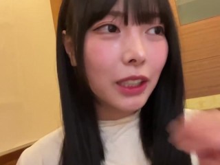 A girl with big breasts couldn't resist and masturbated before going out