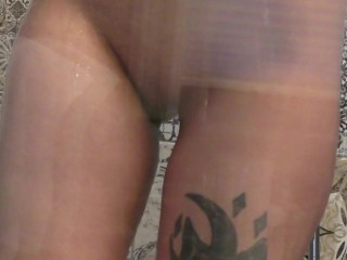 Dirty wet cunt after a shower! POV Hard fast fucking & cumming on 18 yo ass