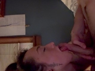 Rimming and sucking him till he cums in my mouth