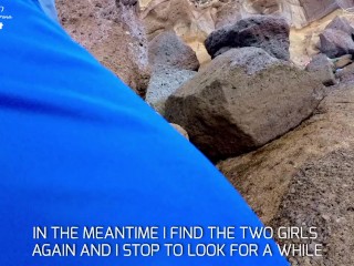 BEACH HANDJOB: during my exhib trip I find the two girls flashed in the parking lot