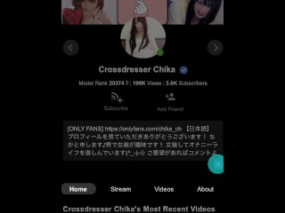 Individual video A video of a pink-haired erotic transvestite masturbating with a vibrator in her an