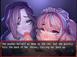 HAREM In Another World [ Hentai Game ] Ep.19 GHOST and MAID DOUBLE BLOWJOB contest !