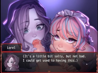 HAREM In Another World [ Hentai Game ] Ep.19 GHOST and MAID DOUBLE BLOWJOB contest !