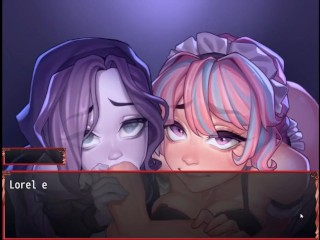 HAREM In Another World [ Hentai Game ] Ep.19 GHOST and MAID DOUBLE BLOWJOB contest !