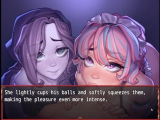 HAREM In Another World [ Hentai Game ] Ep.19 GHOST and MAID DOUBLE BLOWJOB contest !