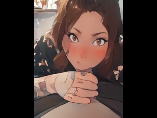 College girl takes good care of her daddy