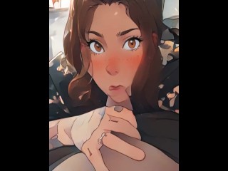 College girl takes good care of her daddy