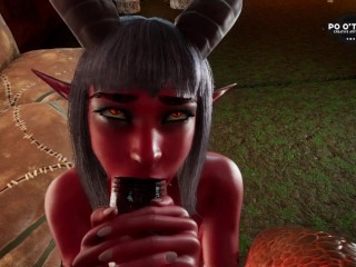 Club Hell Fyre Ep 3 | Lizardman With 2 Cocks Fucks Demon Girl | Monster Fucking | 3D Animated