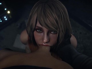 RE4 remake NSFW (Ashley and ADA and Leon) jumping and Humping