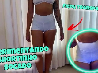 Trying on POUNDED Shorts - JOI - Cumming on a BIG DICK