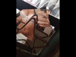 woman in bra without panties