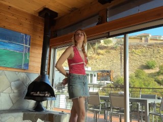 fucking my nerdy coworker at my boss's house