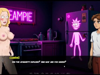 Portal Porn Demoniums [ PARODY HENTAI GAME ] Ep.4 RICK and MORTY orgy house !