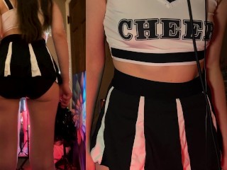 ASMR Cheerleader Gives You Positive Affirmations 📣 front & back view