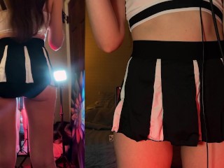 ASMR Cheerleader Gives You Positive Affirmations 📣 front & back view