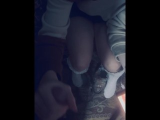 model plays with my dick before our next shoot