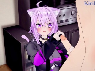 Nekomata Okayu plays hard with my penis in the bedroom. - Hololive VTuber Hentai