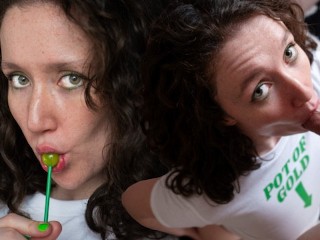 Irish chick celebrates St.Patrick day with a pot of cum