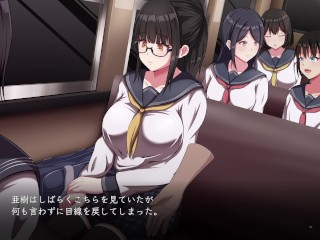 【背徳の衝動(体験版)実況】田舎のバスで地味メガネ爆乳J○に我慢できずお触りしちゃうSLGエロゲ―。(hentai game)