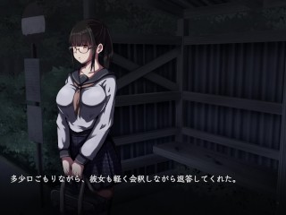 【背徳の衝動(体験版)実況】田舎のバスで地味メガネ爆乳J○に我慢できずお触りしちゃうSLGエロゲ―。(hentai game)