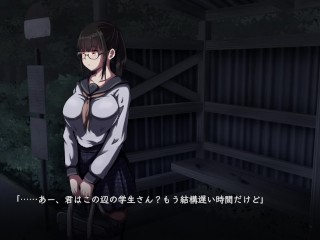 【背徳の衝動(体験版)実況】田舎のバスで地味メガネ爆乳J○に我慢できずお触りしちゃうSLGエロゲ―。(hentai game)