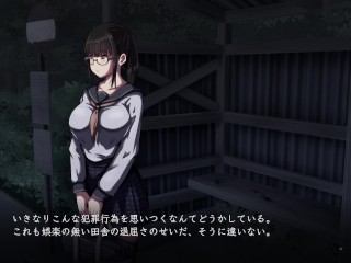 【背徳の衝動(体験版)実況】田舎のバスで地味メガネ爆乳J○に我慢できずお触りしちゃうSLGエロゲ―。(hentai game)