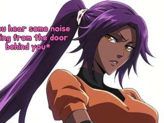 Yoruichi helps you to get bankai (JOI, Feet)