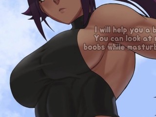 Yoruichi helps you to get bankai (JOI, Feet)