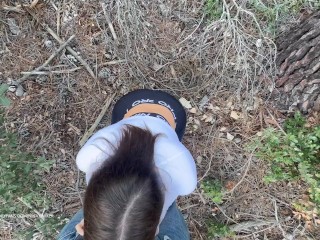 Nike Pro Girl humped in PUBLIC. Walk with Sperm