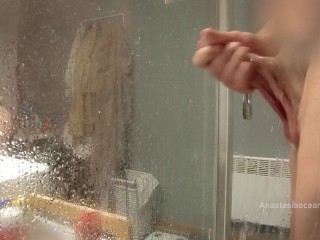 Stepmom came to his bathroom, he started jerking, she likes to watch. My pervert family.