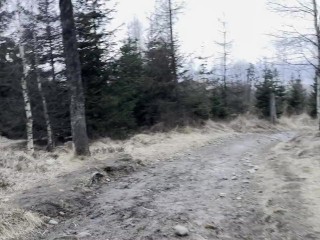 Outdoor Pissing & Risky Wank – My Small 11cm Dick Almost Exposed to Tourists!