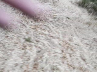 Outdoor Pissing & Risky Wank – My Small 11cm Dick Almost Exposed to Tourists!