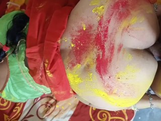 Holi special dever bhabhi colour full sex Beautiful bhabhi Holi Sex