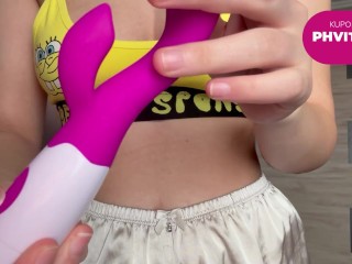 I speak Hungarian and try out my new vibrator in my pussy and it makes me completely wet.