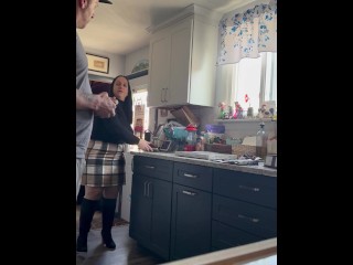 Bf waited outside while I knocked her up