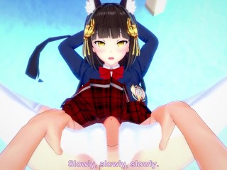 POV Hentai Footjob from Nagato from Azur Lane