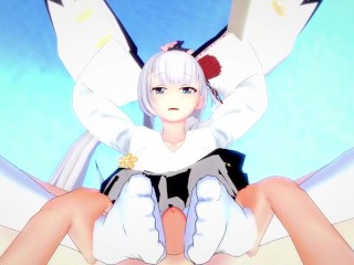 POV Hentai Footjob from Shoukaku from Azur Lane