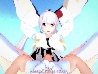 POV Hentai Footjob from Shoukaku from Azur Lane