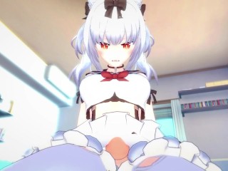 POV Hentai Footjob from Yukikaze from Azur Lane