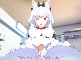 POV Hentai Footjob from Yukikaze from Azur Lane