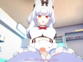 POV Hentai Footjob from Yukikaze from Azur Lane