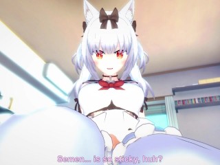 POV Hentai Footjob from Yukikaze from Azur Lane