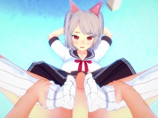 POV Hentai Footjob from Yuudachi from Azur Lane