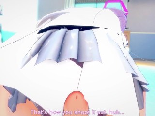 POV Hentai Footjob from Shiraishi Utaha from Blue Archive