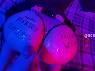 HUGE ASS GETS FREE USE POUNDING IN BOTH HOLES