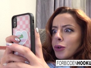 Busty MILF hooks up with her step-daughter