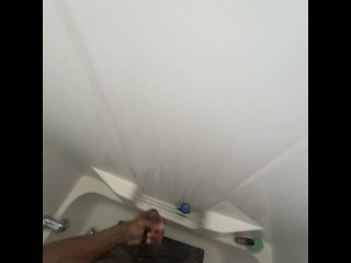 Stroking my bbc in the shower (nut vid)