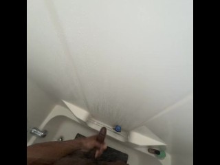 Stroking my bbc in the shower (nut vid)