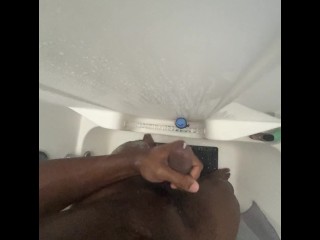 Stroking my bbc in the shower (nut vid)