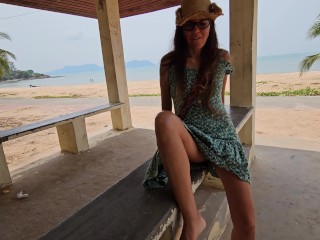 My Coconut Oil bottle PUBLIC Adventure # Bottle into Pussy outdoors